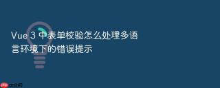 Vue 3 中表单校验怎么处理多语言环境下的错误提示