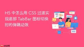H5 中怎么用 CSS 过渡实现底部 TabBar 图标切换时的弹跳动效