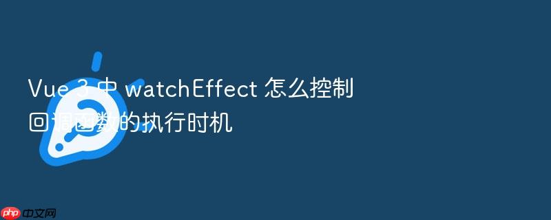 vue 3 中 watcheffect 怎么控制回调函数的执行时机