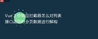 Vue 3 中响应拦截器怎么对列表接口返回的分页数据进行解构