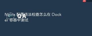 nginx 配置语法检查怎么在 docker 容器中测试