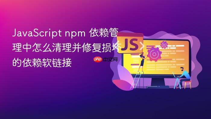 javascript npm 依赖管理中怎么清理并修复损坏的依赖软链接