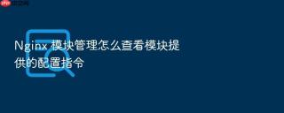 nginx 模块管理怎么查看模块提供的配置指令