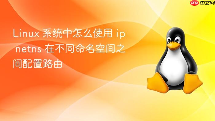 linux 系统中怎么使用 ip netns 在不同命名空间之间配置路由