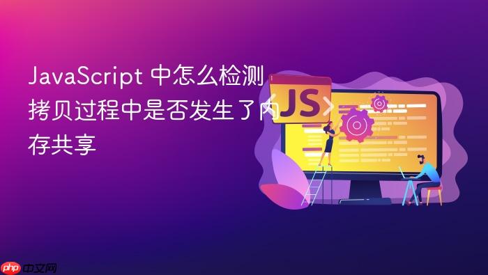javascript 中怎么检测拷贝过程中是否发生了内存共享