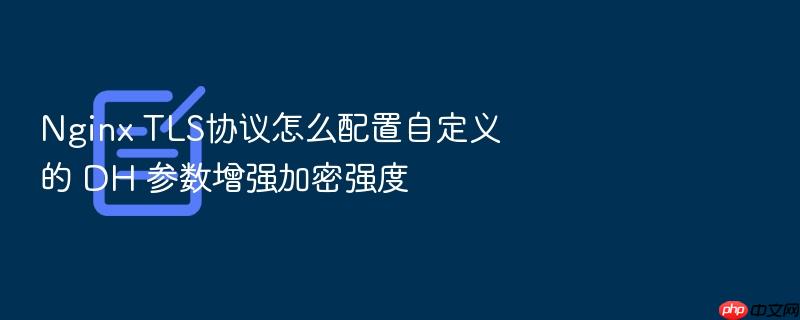 nginx tls协议怎么配置自定义的 dh 参数增强加密强度