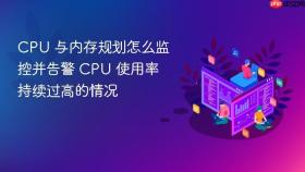 CPU 与内存规划怎么监控并告警 CPU 使用率持续过高的情况