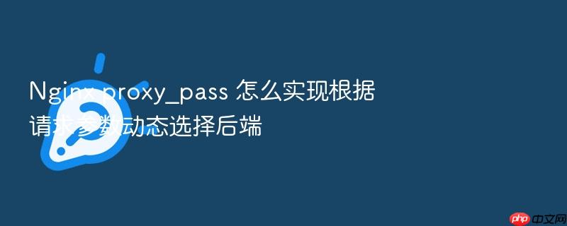 nginx proxy_pass 怎么实现根据请求参数动态选择后端