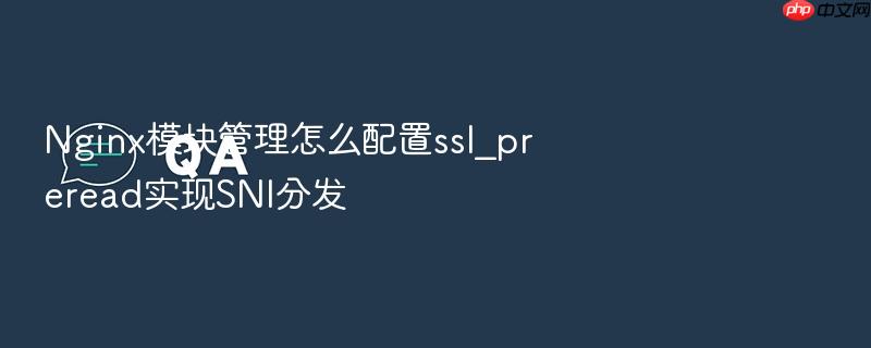 nginx模块管理怎么配置ssl_preread实现sni分发