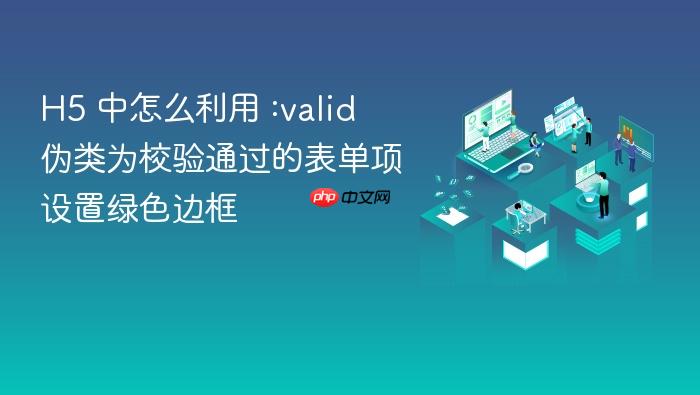 h5 中怎么利用 :valid 伪类为校验通过的表单项设置绿色边框