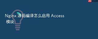 Nginx 源码编译怎么启用 Access 模块