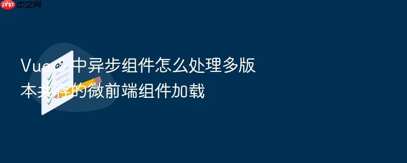 vue 3 中异步组件怎么处理多版本共存的微前端组件加载