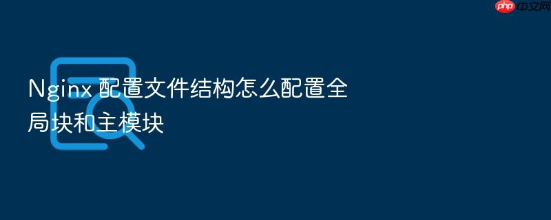 nginx 配置文件结构怎么配置全局块和主模块