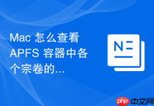Mac 怎么查看 APFS 容器中各个宗卷的详细占用