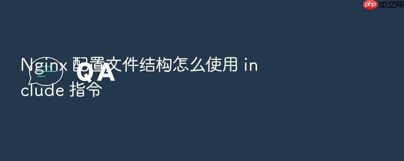 nginx 配置文件结构怎么使用 include 指令