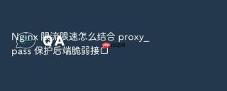 nginx 限流限速怎么结合 proxy_pass 保护后端脆弱接口