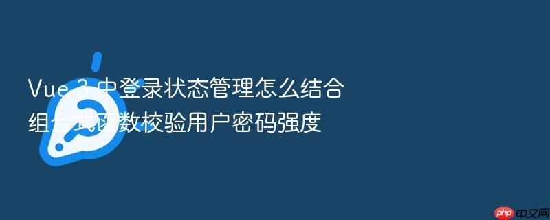 vue 3 中登录状态管理怎么结合组合式函数校验用户密码强度