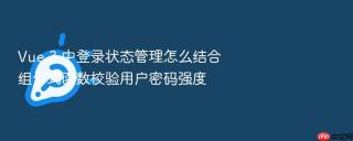 vue 3 中登录状态管理怎么结合组合式函数校验用户密码强度