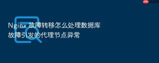 Nginx 故障转移怎么处理数据库故障引发的代理节点异常