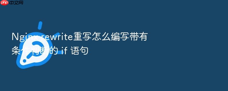 nginx rewrite重写怎么编写带有条件判断的 if 语句
