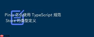 Pinia 怎么使用 TypeScript 规范 Store 的类型定义
