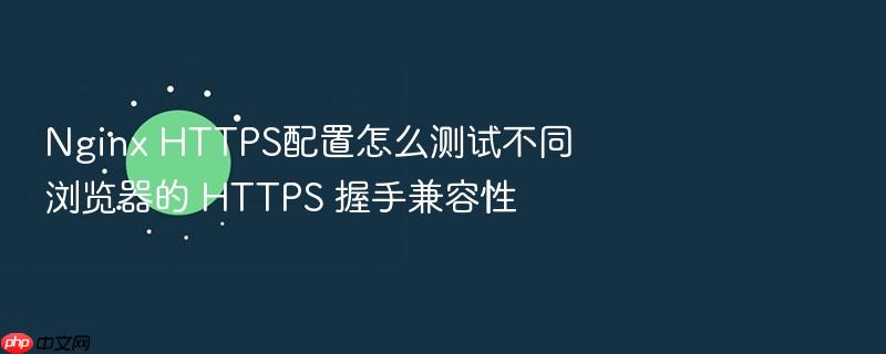 nginx https配置怎么测试不同浏览器的 https 握手兼容性