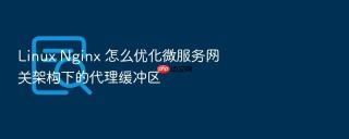 linux nginx 怎么优化微服务网关架构下的代理缓冲区