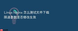 Linux Nginx 怎么测试文件下载限速参数是否修改生效