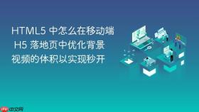 HTML5 中怎么在移动端 H5 落地页中优化背景视频的体积以实现秒开