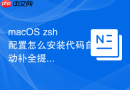 macOS zsh配置怎么安装代码自动补全提示插件