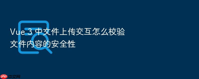 vue 3 中文件上传交互怎么校验文件内容的安全性
