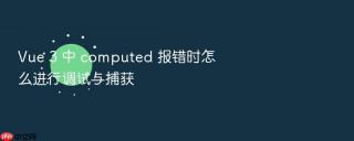 Vue 3 中 computed 报错时怎么进行调试与捕获