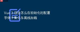 vue 3 项目怎么在初始化时配置字体子集化与离线加载