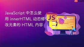 javascript 中怎么使用 innerhtml 动态修改元素的 html 内容