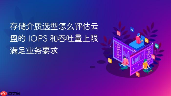 存储介质选型怎么评估云盘的 iops 和吞吐量上限满足业务要求