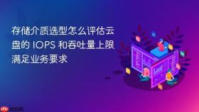 存储介质选型怎么评估云盘的 iops 和吞吐量上限满足业务要求