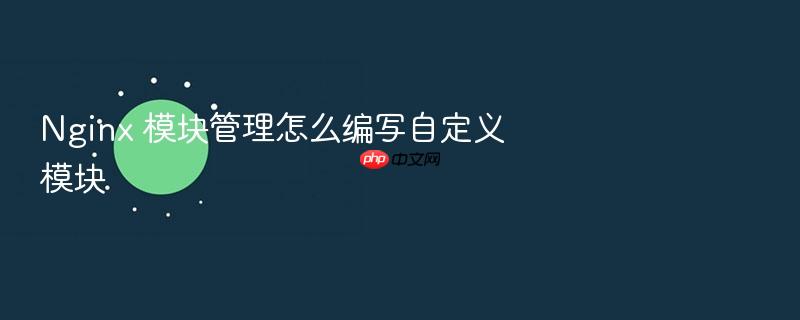 nginx 模块管理怎么编写自定义模块