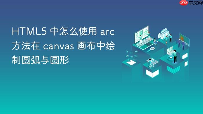 html5 中怎么使用 arc 方法在 canvas 画布中绘制圆弧与圆形