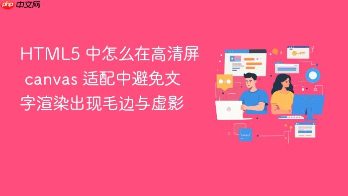 html5 中怎么在高清屏 canvas 适配中避免文字渲染出现毛边与虚影