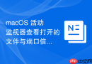 macOS 活动监视器查看打开的文件与端口信息