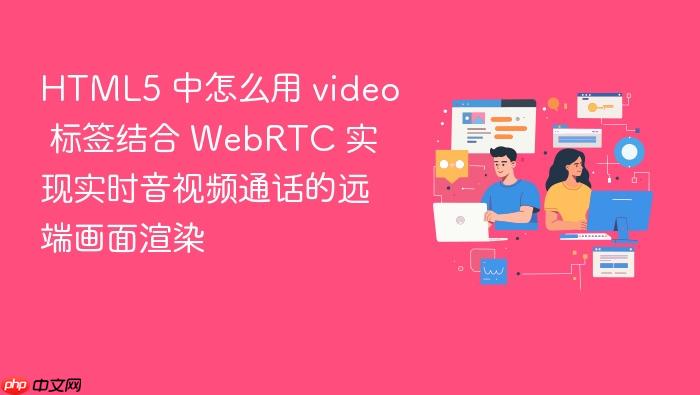html5 中怎么用 video 标签结合 webrtc 实现实时音视频通话的远端画面渲染
