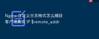 Nginx 自定义日志格式怎么捕获客户端真实 IP $remote_addr