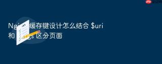 Nginx 缓存键设计怎么结合 $uri 和 $args 区分页面