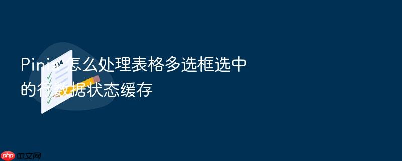 pinia 怎么处理表格多选框选中的行数据状态缓存