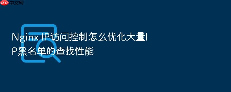 nginx ip访问控制怎么优化大量ip黑名单的查找性能