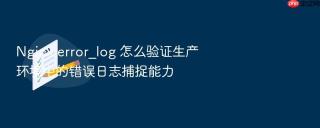 nginx error_log 怎么验证生产环境中的错误日志捕捉能力