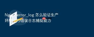 Nginx error_log 怎么验证生产环境中的错误日志捕捉能力