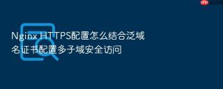 nginx https配置怎么结合泛域名证书配置多子域安全访问