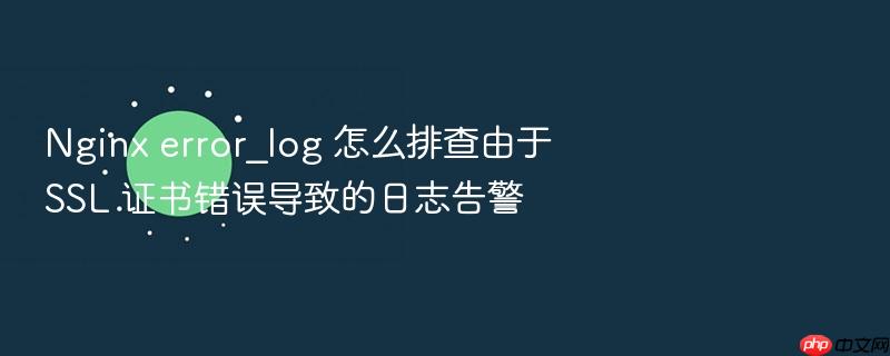 nginx error_log 怎么排查由于 ssl 证书错误导致的日志告警