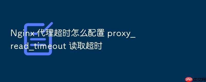 nginx 代理超时怎么配置 proxy_read_timeout 读取超时